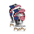 (2 Pack) American Mom Magnets - Skull Design - Patriotic Refrigerator Magnets - 5" On Longest Side - Premium Magnet - for Cars, Refrigerators, Toolboxes, Lockers - Made in USA - MAG18018