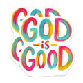 (2 Pack) God is Good Magnets - Christian Faith Decor - Inspirational Refrigerator Art - Religious Message Magnets - 5 Inches On Longest Side - Thick Durable Magnet - Made in USA - MAG28551