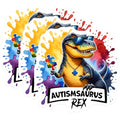 (3 Pack) Autism Awareness Decals - Autism Rex Dinosaur - Puzzle Piece Decals - 3 Inches On Longest Side - Easy Peel & Apply - Made in USA - 3MCS6889