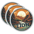 (3 Pack) Zion National Park Decals - USA National Park Sticker - Laptop Decals - 3 Inches On Longest Side - Easy Peel & Apply - Made in USA - 3MCS1418