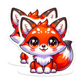 (2 Pack) Cute Chibi Fox Magnets - Adorable Animal Fridge Decor - Kawaii Woodland Creature - 5 Inches On Longest Side - Thick Durable Magnet - Made in USA - MAG39563