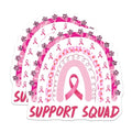 (2 Pack) Support Squad Stickers - Pink Ribbon Awareness Decals - Breast Cancer Awareness Stickers - 5" On Longest Side - Sticks to Smooth Flat Surfaces - Made in USA - BMCS4740