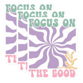 (3 Pack) Focus On The Good Decals - Positive Vibes - Laptop Decal - 3 Inches On Longest Side - Easy Peel & Apply - Made in USA - 3MCS2608