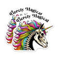 (2 Pack) Colorful Skull Unicorn Stickers - Fantasy Creature Decal - Mythical Animal Art - 5" On Longest Side - Sticks to Smooth Flat Surfaces - Made in USA - BMCS8055