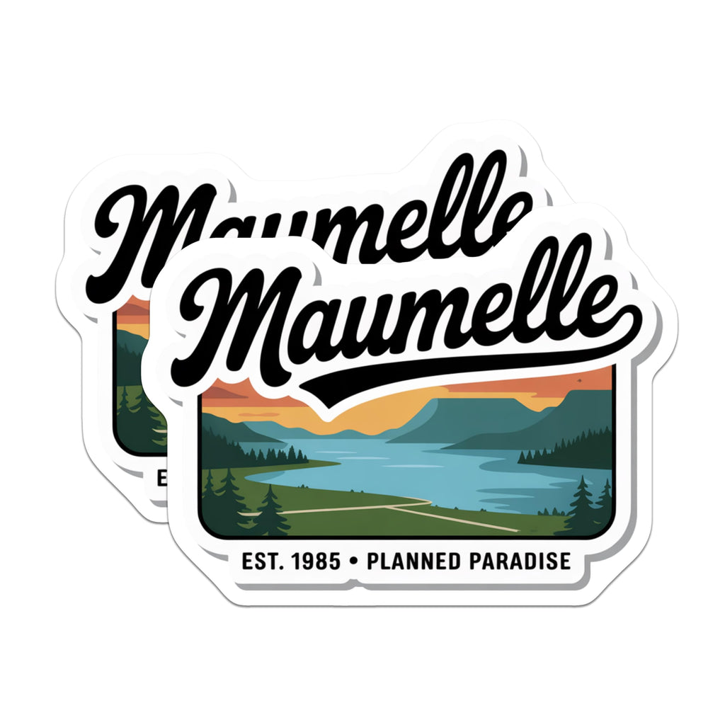 (2 Pack) Maumelle Arkansas Magnets - Lake Town Decor - Retro Travel Souvenir Magnets - 5" On Longest Side - Premium Magnet - for Cars, Refrigerators, Toolboxes, Lockers - Made in USA - MAG17587