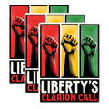 (3 Pack) Liberty's Call Decals - Colorful Fist Graphic - Laptop Decal - 3 Inches On Longest Side - Easy Peel & Apply - Made in USA - 3MCS1484