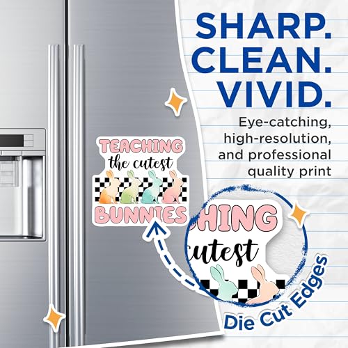 (2 Pack) Teaching The Cutest Bunnies Magnets - 5" On Longest Side - for Cars, Fridges, Toolboxes - Made in USA - MAG8147