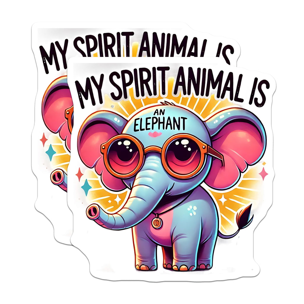 (2 Pack) Elephant Spirit Animal Magnets - Cute Animal - Fridge Magnets - 5" On Longest Side - Premium Magnet - for Cars, Refrigerators, Toolboxes, Lockers - Made in USA - MAG15662