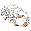 (3 Pack) Duck Decals - I Love You Decals - Ducking Much Sticker - 3 Inches On Longest Side - Easy Peel & Apply - Made in USA - 3MCS8289