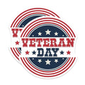 (2 Pack) Veteran Day Stickers - Patriotic USA Decoration - Stars and Stripes Decals - 5" On Longest Side - Sticks to Smooth Flat Surfaces - Made in USA - BMCS8363