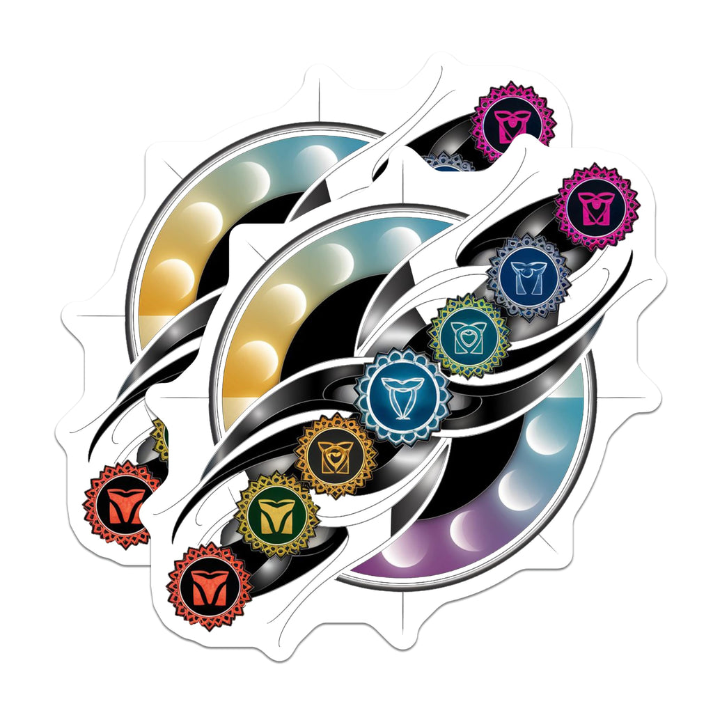 (2 Pack) Chakra Magnets - Spiritual Decor - Yoga Gift - 5" On Longest Side - Premium Magnet - for Cars, Refrigerators, Toolboxes, Lockers - Made in USA - MAG14434