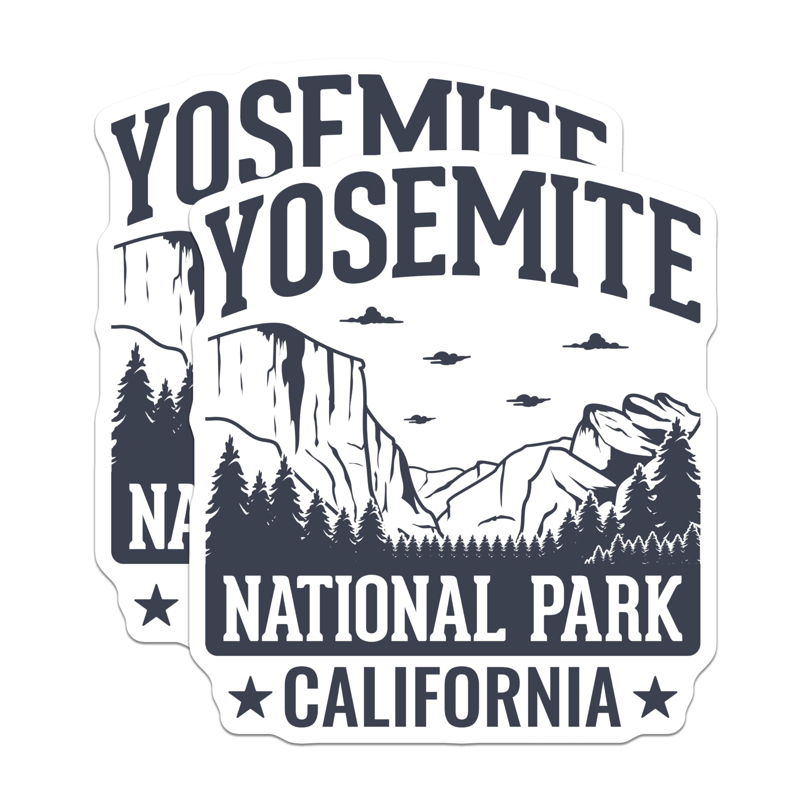 (2 Pack) Yosemite National Park Magnets - California Nature - Scenic Landscape - Travel Souvenir - 5 Inches On Longest Side - Thick Durable Magnet - Made in USA - MAG19015
