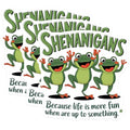 (3 Pack) Shenanigans Decals - Dancing Frog - Funny Life Saying- 3 Inches On Longest Side - Easy Peel & Apply - Made in USA - 3MCS5753