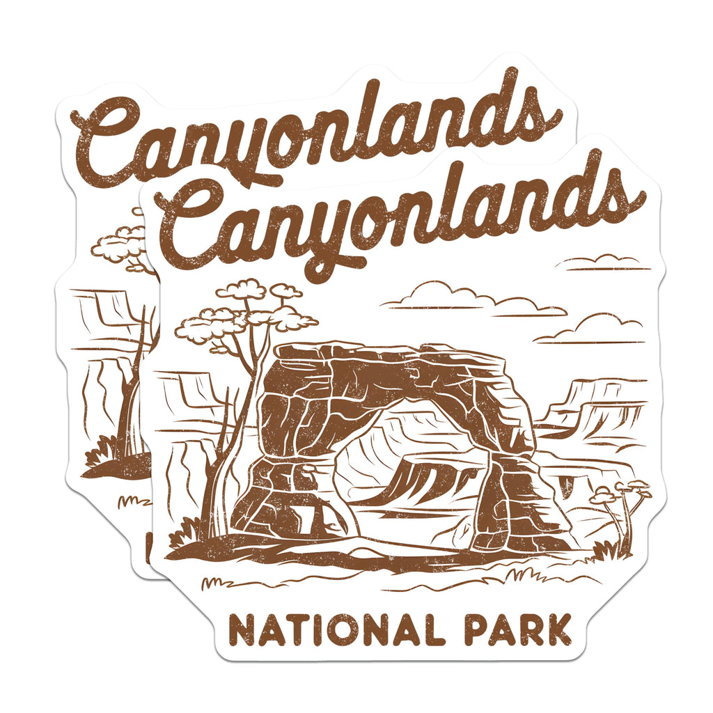 (2 Pack) Canyonlands National Park Magnets - Mesa Arch Scenic Souvenir - Utah Desert Landscape Decor - 5 Inches On Longest Side - Thick Durable Magnet - Made in USA - MAG19047