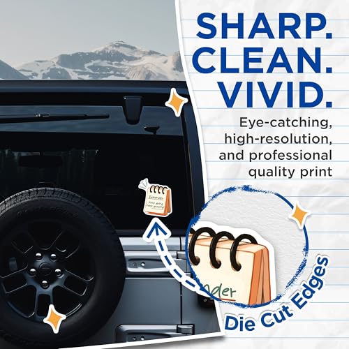 (2 Pack) Reminder Stickers - Motivational Decal - Inspirational Growth - 5" On Longest Side - Sticks to Smooth Flat Surfaces - Made in USA - BMCS8329