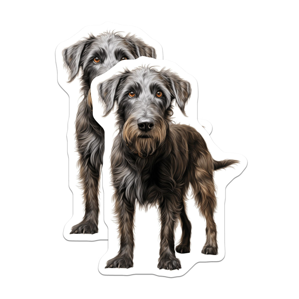 (2 Pack) Schnauzer Dog Magnets - Wire Haired Pet Art - Dog Lover Refrigerator Decor - 5 Inches On Longest Side - Thick Durable Magnet - Made in USA - MAG28706