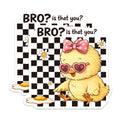 (2 Pack) Funny Chick Magnets - Bro is that You Egg - Y2K Aesthetic Fridge Magnets - 5 Inches On Longest Side - Thick Durable Magnet - Made in USA - MAG38541