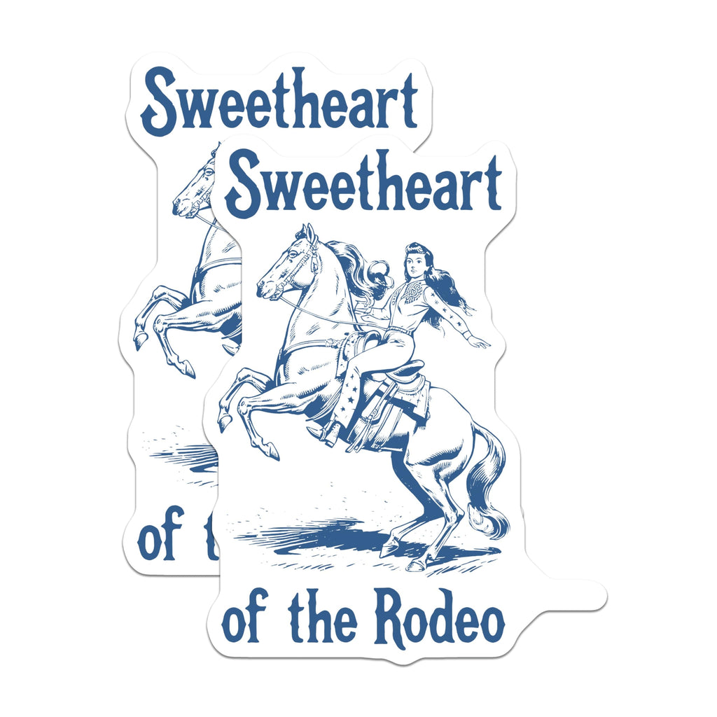 (2 Pack) Rodeo Girl Magnets - Sweetheart Rodeo - Cowgirl Horse Art - 5" On Longest Side - Premium Magnet - for Cars, Refrigerators, Toolboxes, Lockers - Made in USA - MAG18595