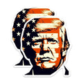 (2 Pack) Trump American Flag Magnets - Trump 2024 Magnet - Trump for President - 5" On Longest Side - Premium Magnet - for Cars, Refrigerators, Toolboxes, Lockers- Made in USA - MAG0779