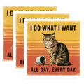 (3 Pack) Funny Cat Decals - Sarcastic Feline - I Do What I Want Decal - 3 Inches On Longest Side - Easy Peel & Apply - Made in USA - 3MCS4505