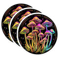 (3 Pack) Mushroom Decals - Psychedelic Art - Laptop Decals- 3 Inches On Longest Side - Easy Peel & Apply - Made in USA - 3MCS5653