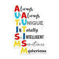 (2 Pack) Autism Awareness Stickers - Unique Inspirational Stickers - Intelligent Motivational Stickers - 5" On Longest Side - Sticks to Any Smooth Flat Surface - Made in USA - BMCS3211