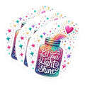 (3 Pack) Let Your Light Shine Decals - Inspirational Quote - Colorful Jar Stickers - 3 Inches On Longest Side - Easy Peel & Apply - Made in USA - 3MCS1176