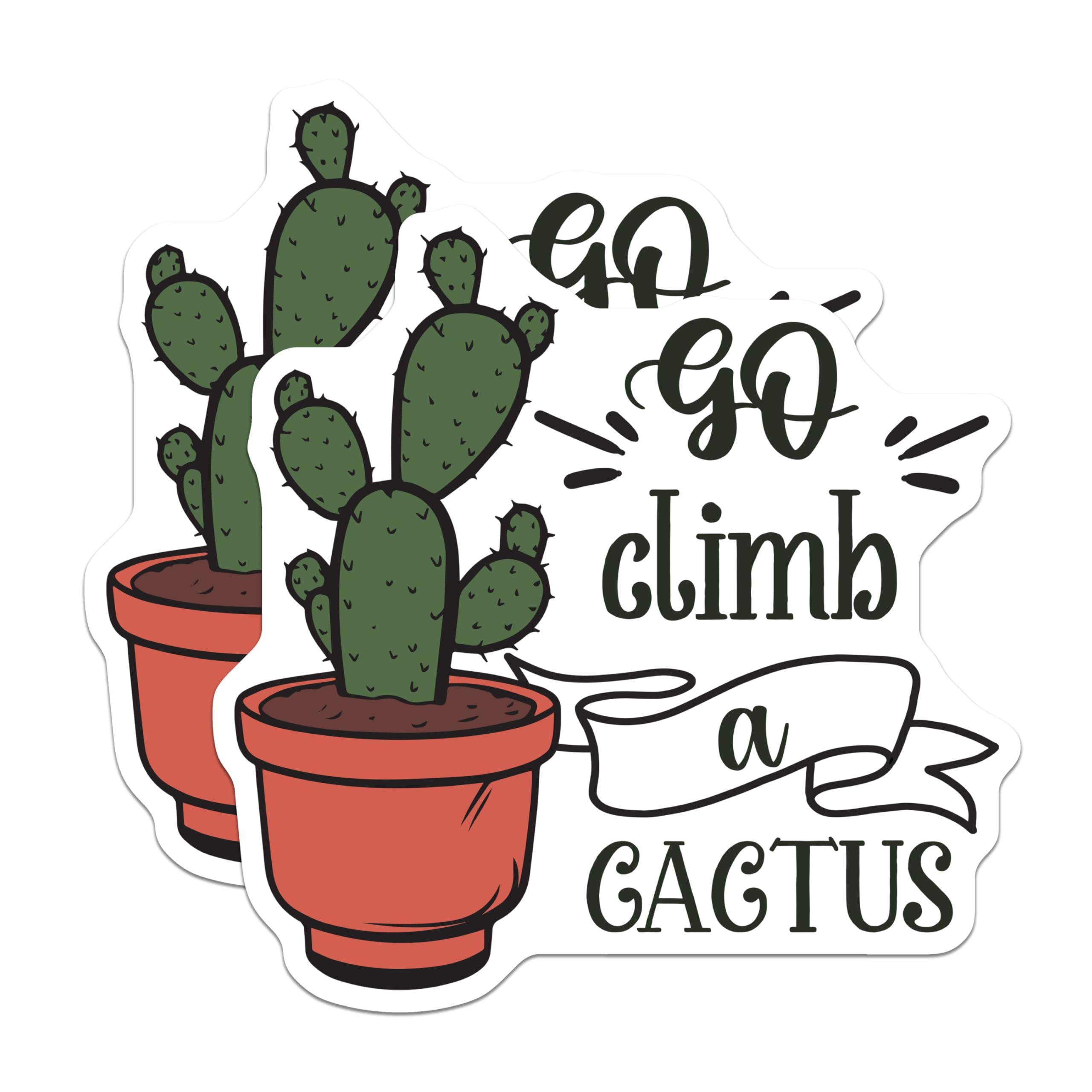 (2 Pack) Cactus Magnets - Funny Saying Fridge Magnets - Plant Lover Magnet - 5" On Longest Side - Premium Magnet - for Cars, Refrigerators, Toolboxes, Lockers - Made in USA - MAG17363