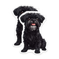 (2 Pack) Black Shaggy Dog Magnets - Cute Pet Lover - Terrier Mix Art for Dog Parents - 5 Inches On Longest Side - Thick Durable Magnet - Made in USA - MAG29505