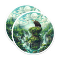 (2 Pack) Bald Eagle Waterfall Magnets - Majestic Nature Landscape Art - Wildlife Scene Home Decor - 5 Inches On Longest Side - Thick Durable Magnet - Made in USA - MAG39141