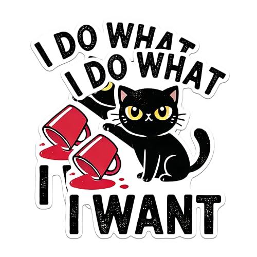 (2 Pack) I Do What I Want Cat Magnets - Funny Cat Magnets - Cute Animal Magnets for Fridge- 5" On Longest Side - for Fridges, Toolboxes, Cars - Made in USA - MAG2798