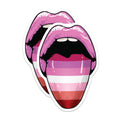 (2 Pack) Lesbian Pride Lips Magnets - LGBTQ+ Flag Mouth Art Decor - Queer Identity Statement - Vibrant Pride Accessory - 5 Inches On Longest Side - Thick Durable Magnet - Made in USA - MAG19138