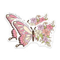 (2 Pack) Butterfly Flower Magnets - Inspirational Magnet - Nature Decor - Floral Butterfly Art - Motivational Magnet - 5" On Longest Side - for Cars, Fridges, Toolboxes - Made in USA - MAG7150