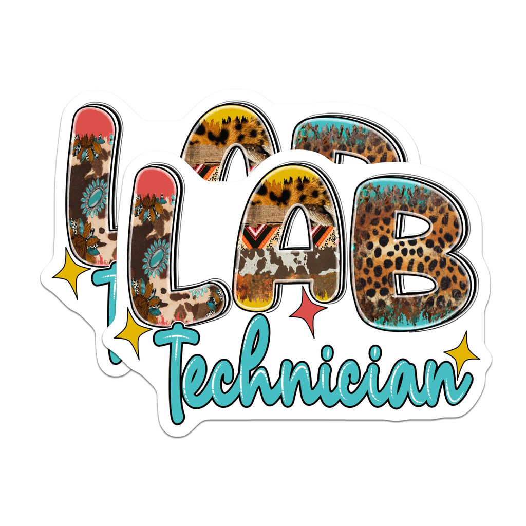 (2 Pack) Lab Technician Magnets - Animal Print Decor - Lab Tech Magnets for Fridge - 5" On Longest Side - Premium Magnet - for Cars, Refrigerators, Toolboxes, Lockers - Made in USA - MAG17845