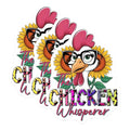 (3 Pack) Chicken Whisperer Decals - Funny Chicken - Nerd Chicken Stickers - 3 Inches On Longest Side - Easy Peel & Apply - Made in USA - 3MCS8488