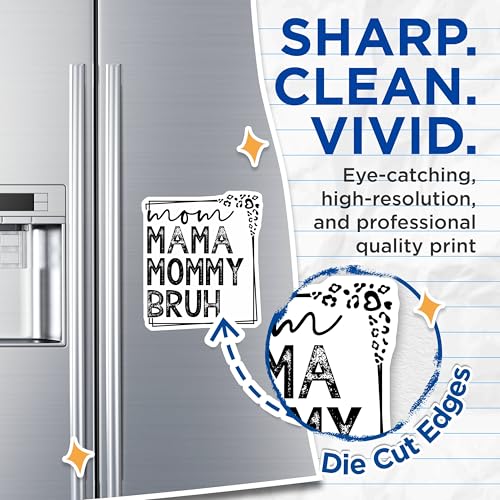 (2 Pack) Mom Mama Mommy Bruh Magnets - Funny Mom - Mom Decor - Mother's Day Magnets - 5" On Longest Side - for Cars, Fridges, Toolboxes - Made in USA - MAG6950