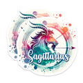 (2 Pack) Sagittarius Astrology Stickers - Zodiac Sign Art - Horoscope Enthusiast Decor - 5" On Longest Side - Sticks to Smooth Flat Surfaces - Made in USA - BMCS6921