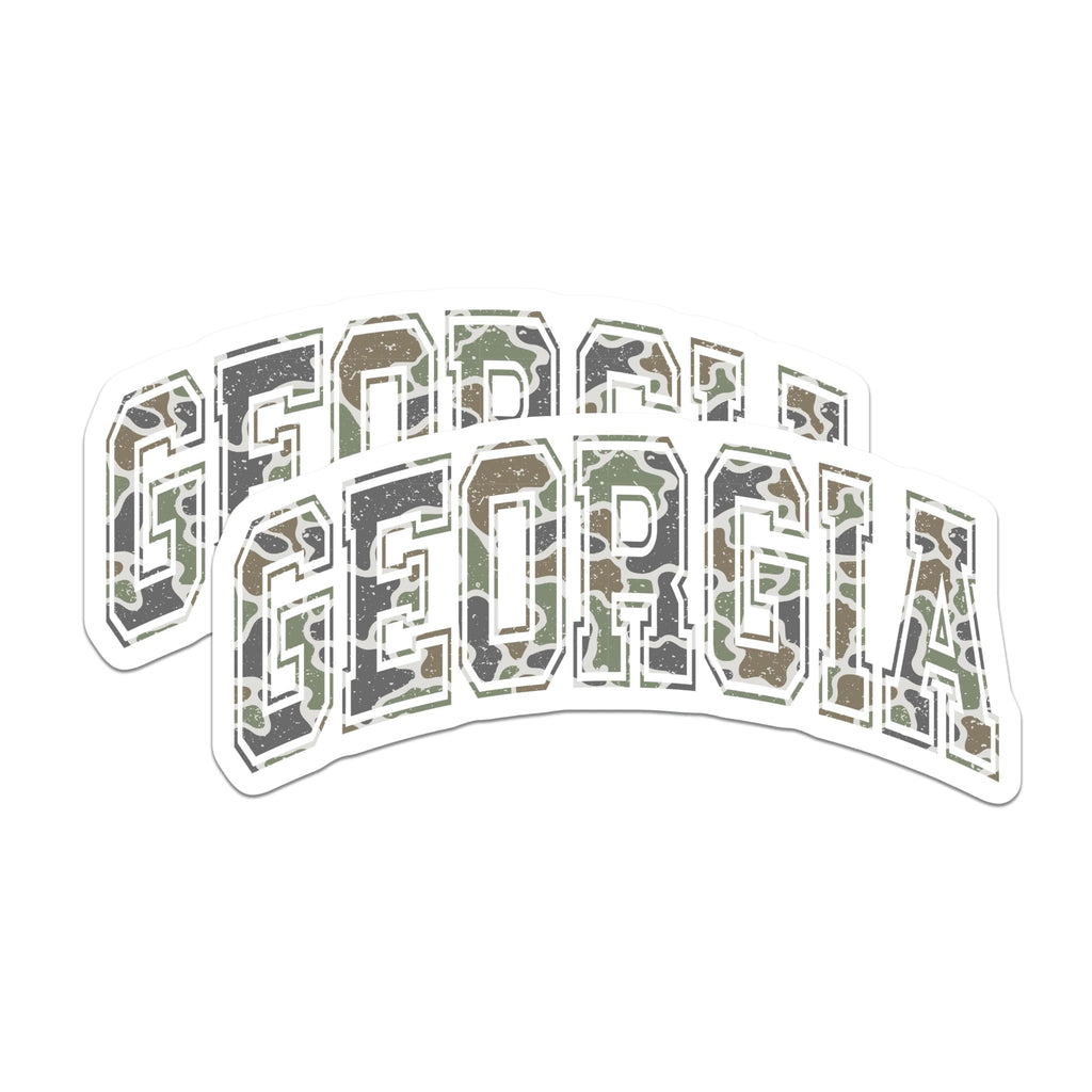 (2 Pack) Georgia Camo Magnets - University State Pride - Bulldogs Decor - 5" On Longest Side - Premium Magnet - for Cars, Refrigerators, Toolboxes, Lockers - Made in USA - MAG18638