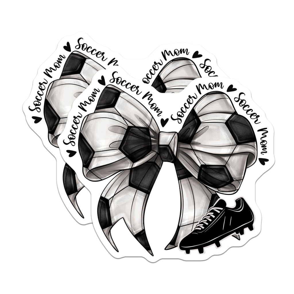 (2 Pack) Soccer Mom Magnets - Game Day Motherhood Supporter - Team Player Pride Sports Lover Accessory - 5 Inches On Longest Side - Thick Durable Magnet - Made in USA - MAG28638