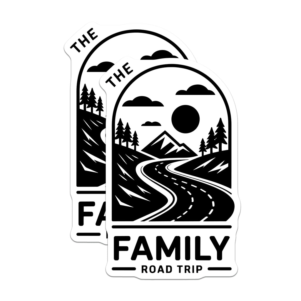 (2 Pack) Family Road Trip Magnets - Mountain Landscape Design - Adventure Enthusiast Decor - 5 Inches On Longest Side - Thick Durable Magnet - Made in USA - MAG36385