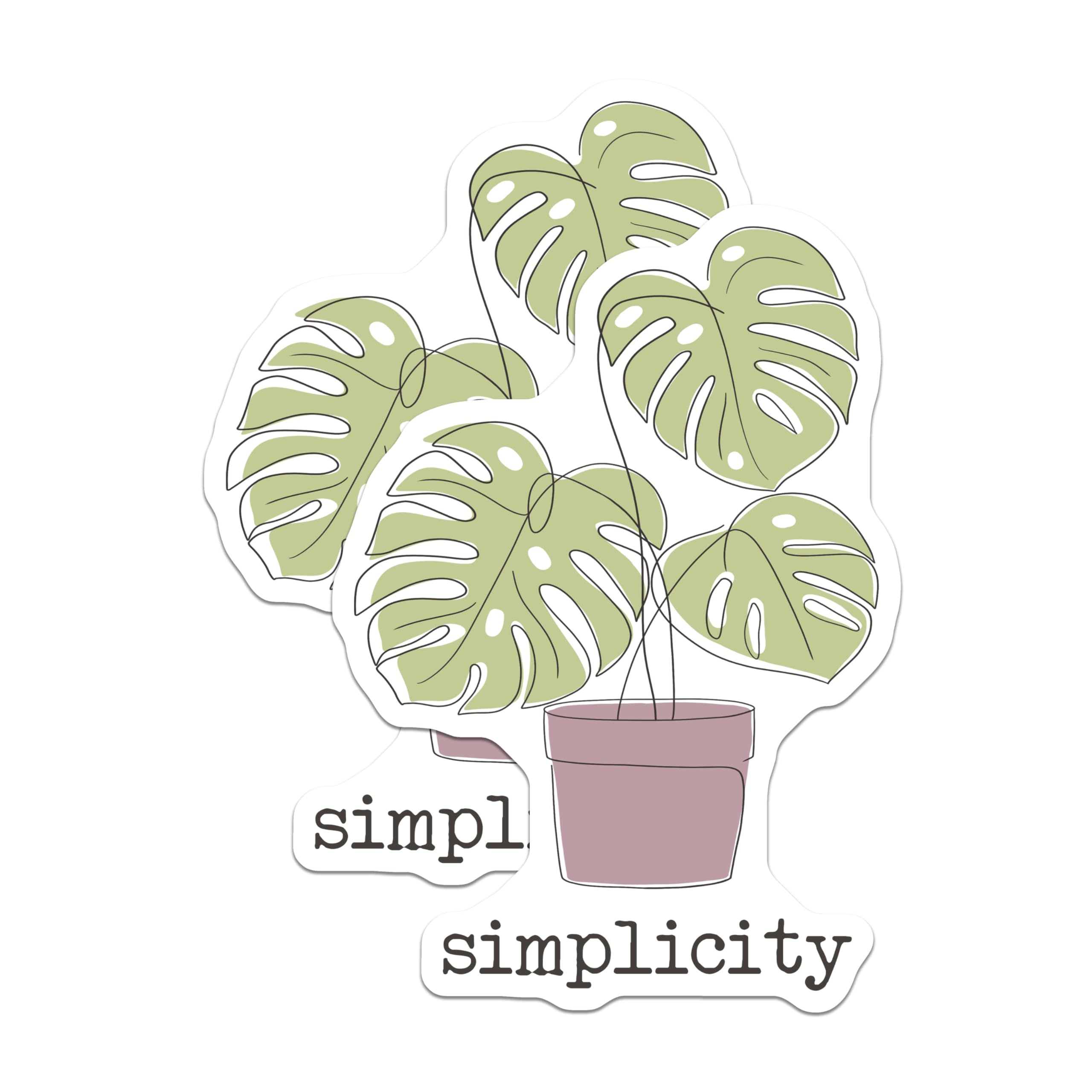 (2 Pack) Monstera Plant Magnets - Minimalist Houseplant Decor - Botanical Fridge Locker Accent - 5 Inches On Longest Side - Thick Durable Magnet - Made in USA - MAG19475