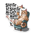 (2 Pack) Lazy Cat Refrigerator Magnets - Funny Cat Magnets - Cute Kitten Magnets - 5" On Longest Side - Premium Magnet - for Cars, Refrigerators, Toolboxes, Lockers - Made in USA - MAG16448