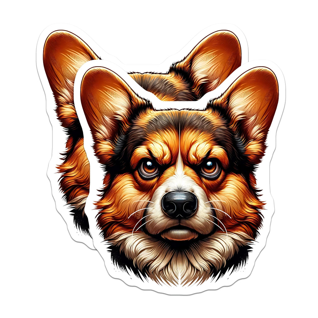(2 Pack) Corgi Dog Magnets - Cute Animal - Refrigerator Home Decor - 5" On Longest Side - Premium Magnet - for Cars, Refrigerators, Toolboxes, Lockers - Made in USA - MAG15405