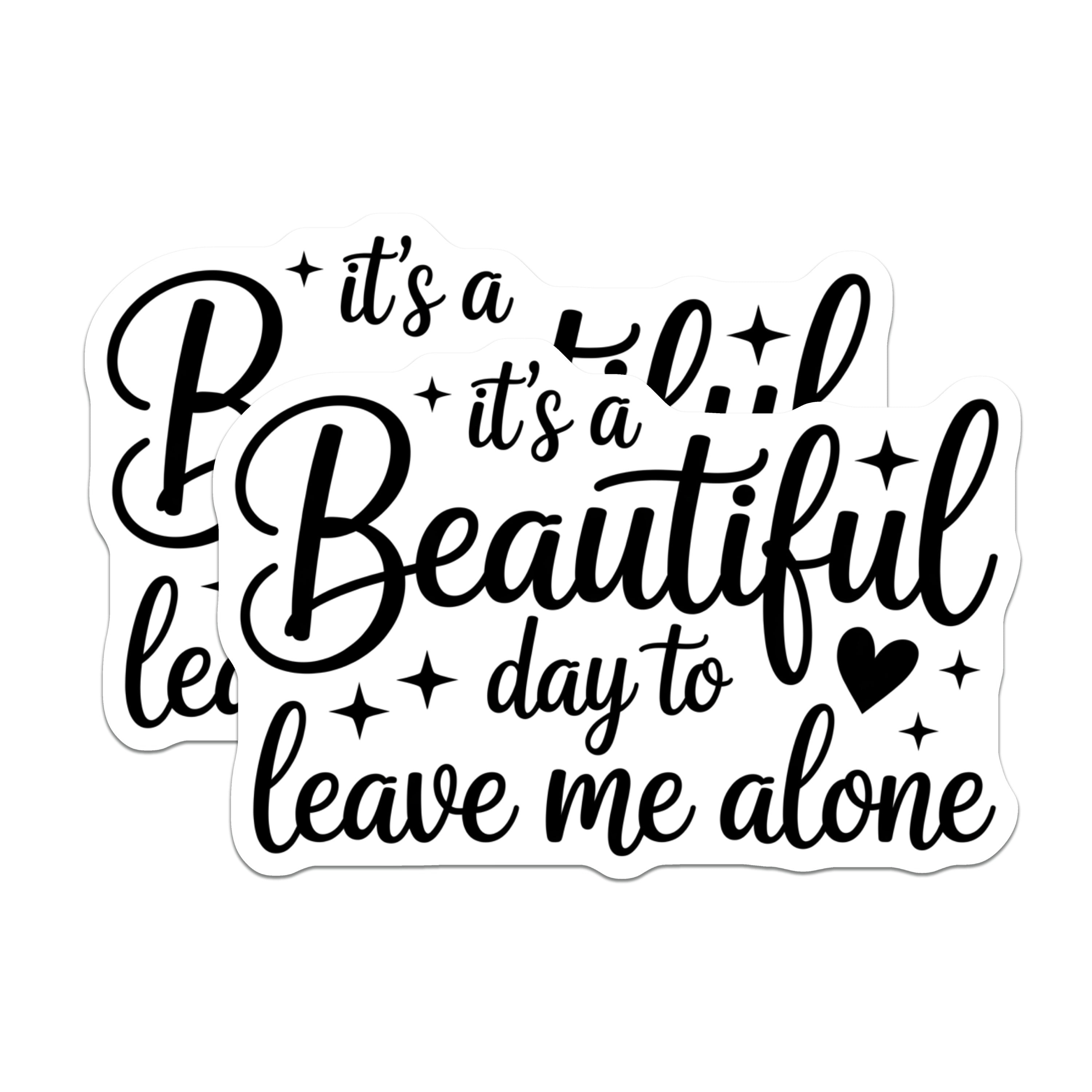 (2 Pack) Sarcastic Quote Magnets - Leave Me Alone Saying - Introvert Humor Decor - Funny Fridge Accessory - 5 Inches On Longest Side - Thick Durable Magnet - Made in USA - MAG37122