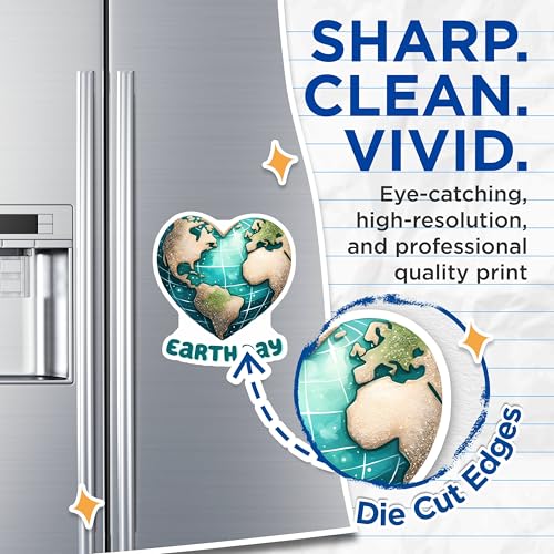 (2 Pack) Eco Friendly Decorations Magnet - Save Our Planet - 5" On Longest Side - Sticks to Smooth Flat Surfaces - Made in USA - MAG9748