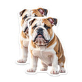 (2 Pack) English Bulldog Dog Magnets - Pet Animal Lover Accessory - Fridge Kitchen Decor - Breed Art for Dog Owners - 5 Inches On Longest Side - Thick Durable Magnet - Made in USA - MAG36370