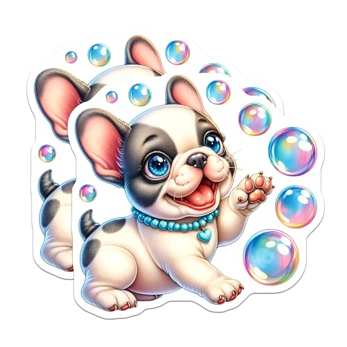 (2 Pack) French Bulldog Magnet - Animal Lover Gift - 5" On Longest Side - Sticks to Smooth Flat Surfaces - Made in USA - MAG9611