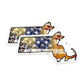 (2 Pack) Massachusetts State Magnets - American Flag Design - MA State Pride Decor - 5 Inches On Longest Side - Thick Durable Magnet - Made in USA - MAG19448