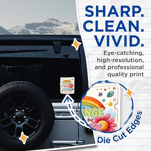 (2 Pack) Motivational Quote Stickers - Inspirational Decals - Change May be Scary But So is Staying The Same - 5" On Longest Side - Sticks to Smooth Flat Surfaces - Made in USA - BMCS7501