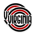 (2 Pack) Virginia Magnets - State Pride Decor - Black Red White Magnets - 5" On Longest Side - Premium Magnet - for Cars, Refrigerators, Toolboxes, Lockers - Made in USA - MAG18715
